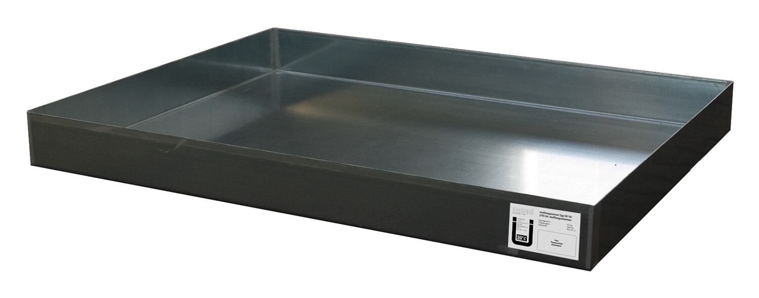 Auffangwanne W 15 Auffangwanne für bis zu 1x 200 Ltr.-Fässer und Kleingebinde. Ohne Gitterrost und Füße, verzinkt.