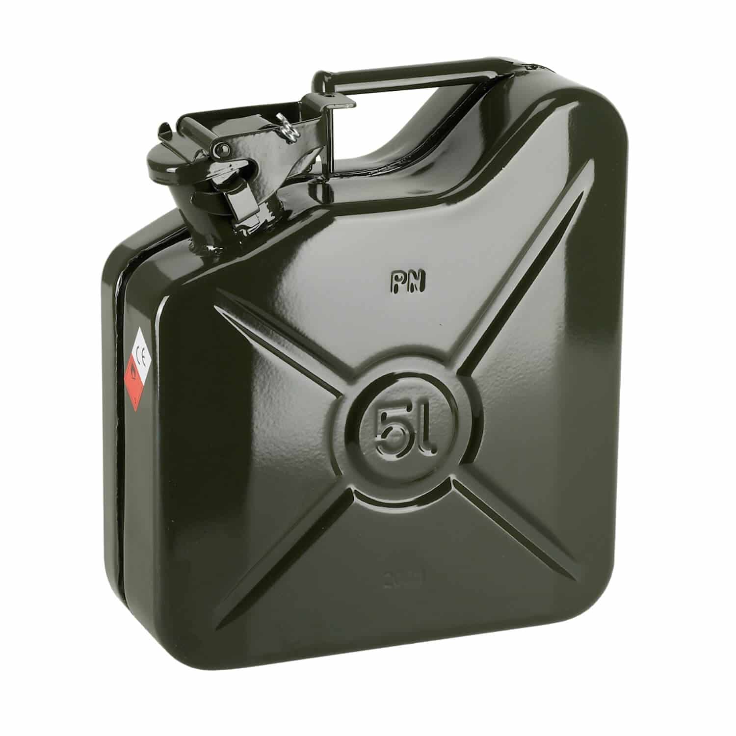 Kraftstoffkanister Typ MKB 5 Robuster 5 Ltr. Metallkanister aus geschweißtem Stahlblech für flüssige Kraftstoffe. Nicht eichfähig.