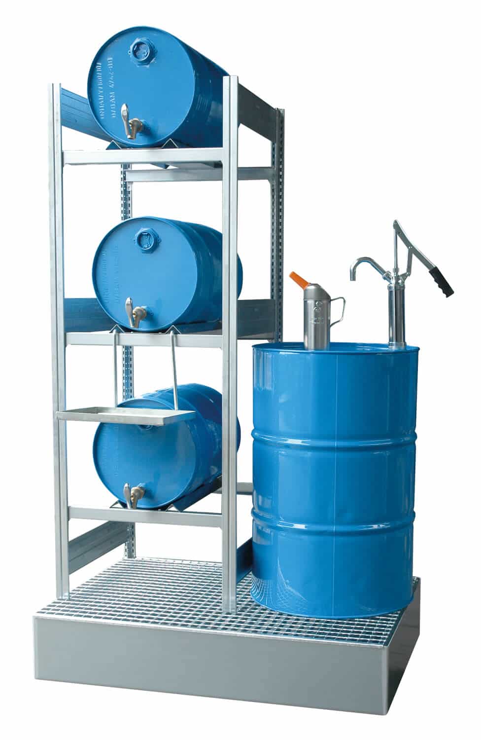 Abfüllplatz AFP 1200/1 Abfüllplatz zur Lagerung von 3x 60 Ltr.- und 1x 200 Ltr.-Fässern.