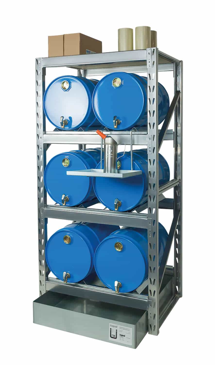 Abfüllplatz AFP 915/6 Abfüllplatz zur Lagerung von 6x 60 Ltr.-Fässern