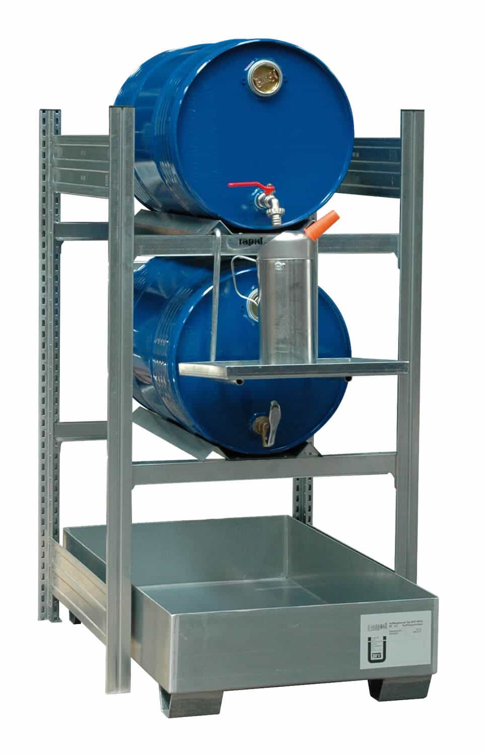 Abfüllplatz AFP 650/1 Abfüllplatz zur Lagerung von 2x 60 Ltr.-Fässern.