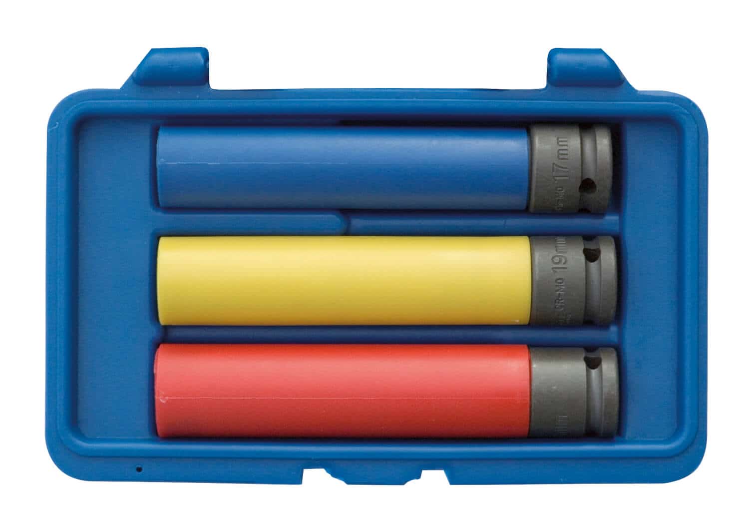 PNEUTEC Kraftstecknuss-Set (150 mm lang) für 1/2\ Antrieb, im praktischen Kunststoffkoffer.