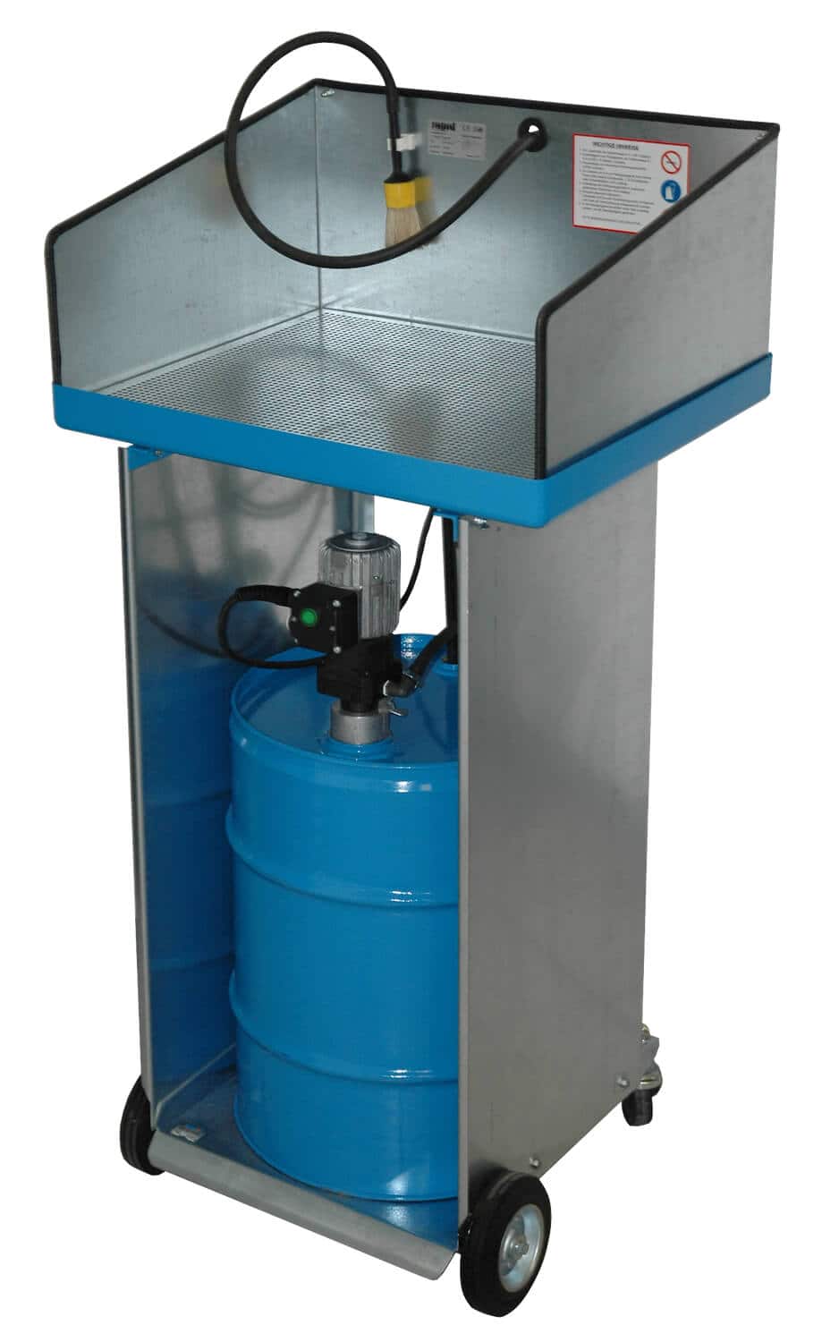 Kleinteilereiniger RKR 50/5 E Fahrbarer Kleinteilereiniger in Elektroausführung - für 50 - 60 Ltr.-Fässer.