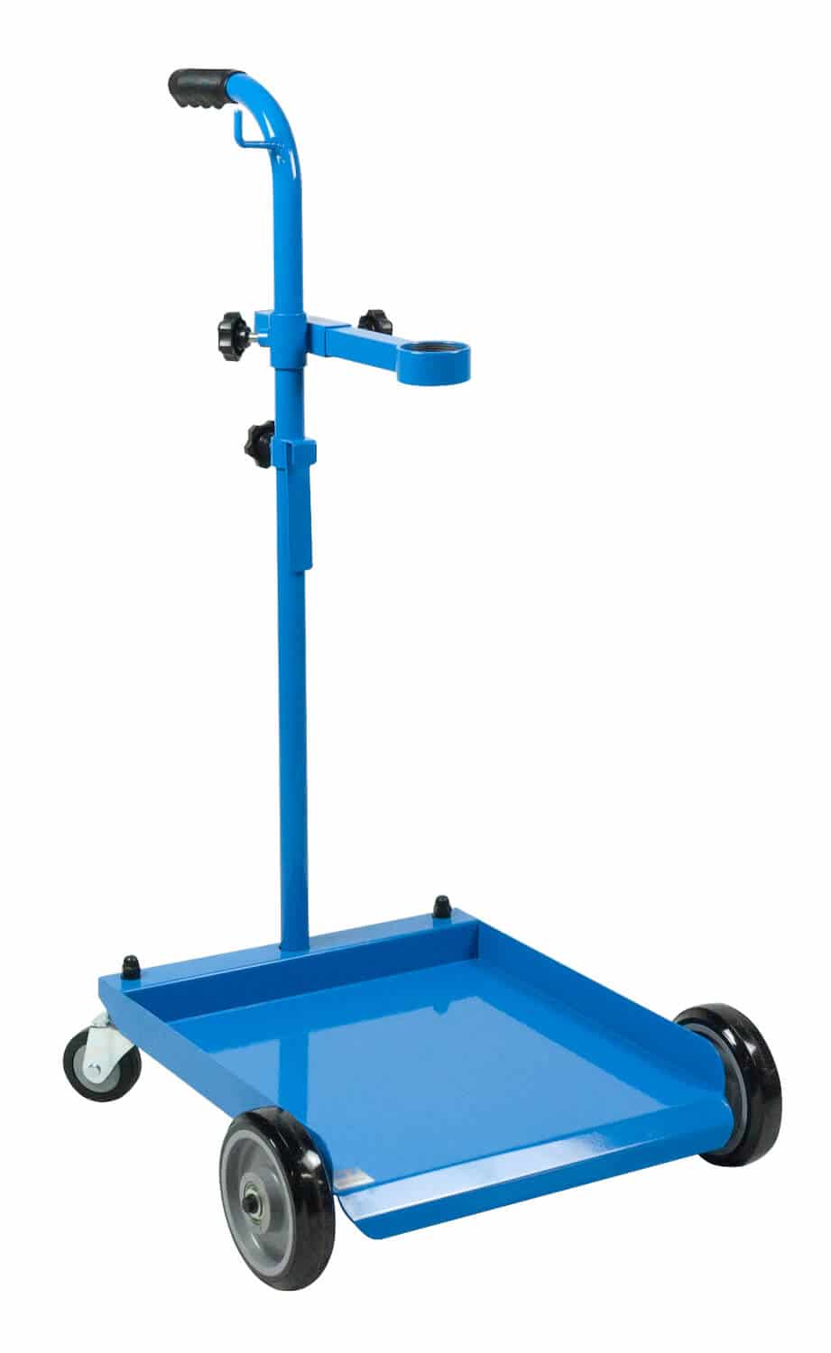 Mobiler Wagen Modell ÖAM 60/2 Mobiler Ölwagen für 60 Ltr.-Fässer, aus pulverbeschichtetem Stahlblech in einem ergonomischen und stabilen Design für den täglichen Gebrauch.